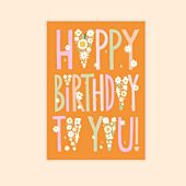 Verjaardagskaart bloemen