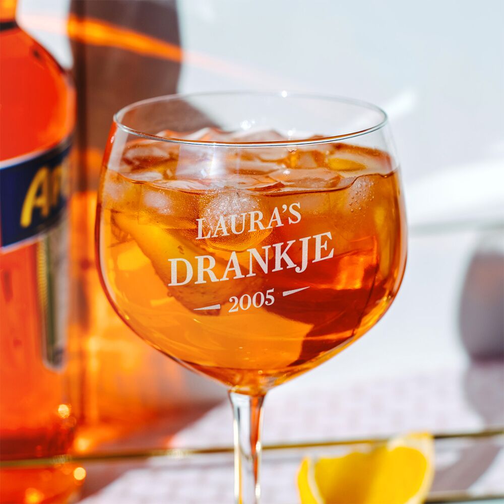Gepersonaliseerd Aperol glas met jaartal