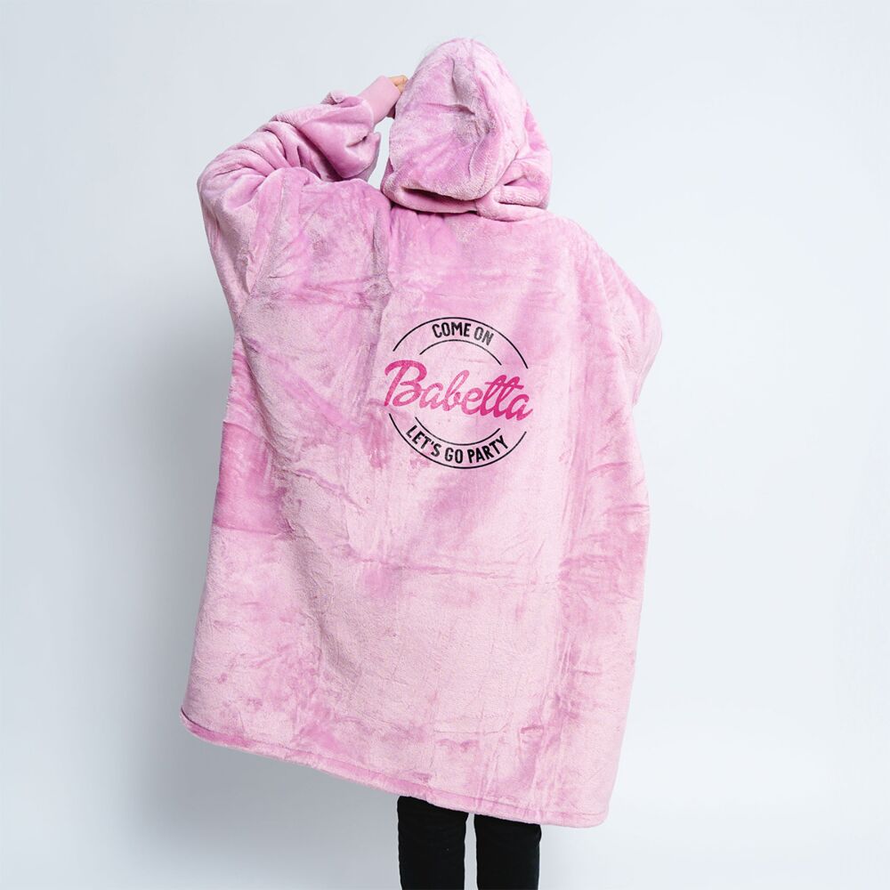 Gepersonaliseerde Hoodie Deken Let's Go Party