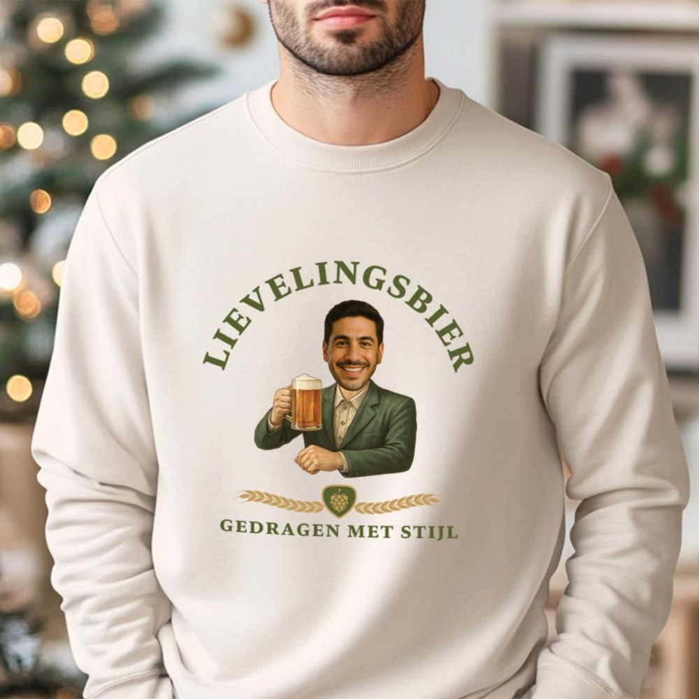 Personalisierbarer Pullover mit Logo und Gesicht