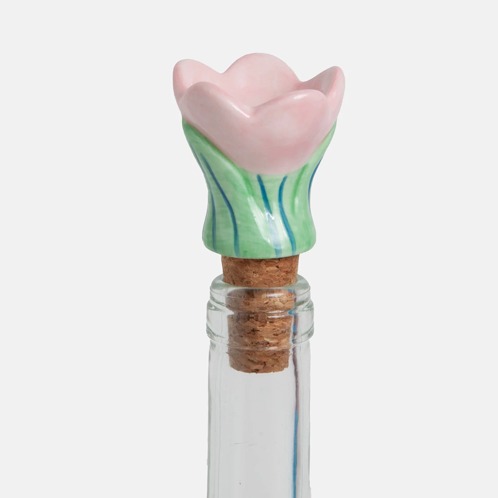 Kurken met keramische bloem