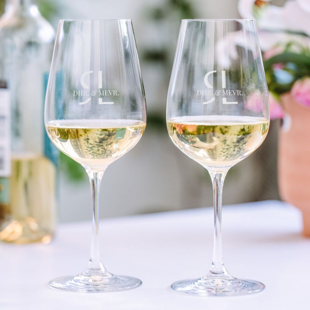 Gepersonaliseerd wijnglas met naam en jaartal