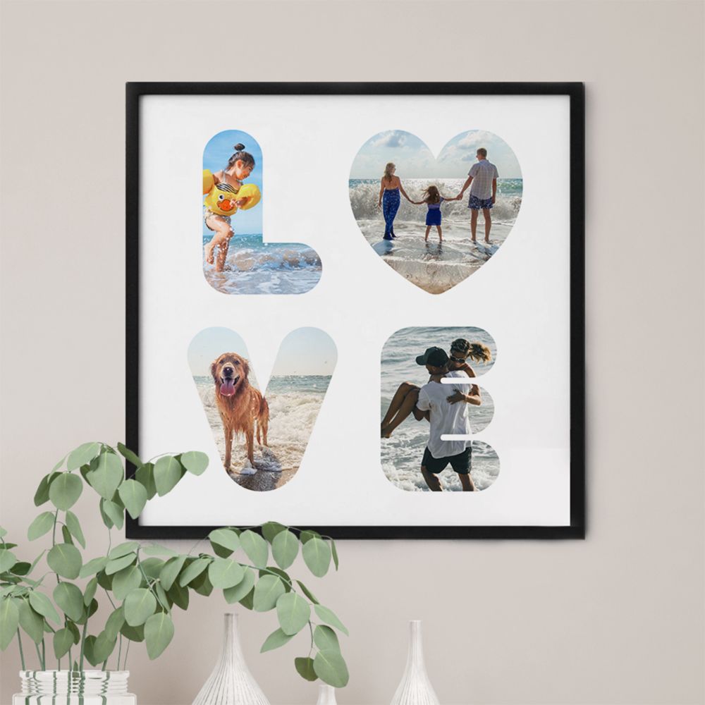 Gepersonaliseerde poster Love met foto’s