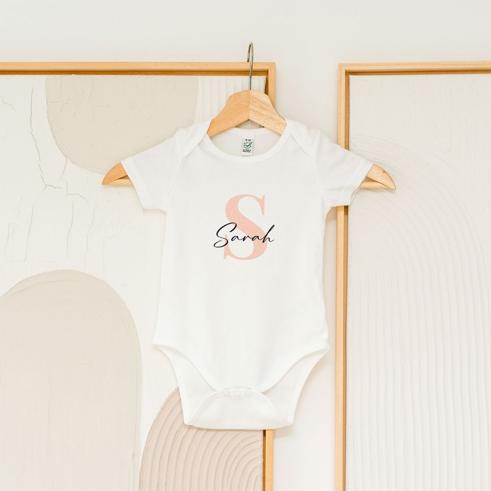 Gepersonaliseerde baby romper met monogram