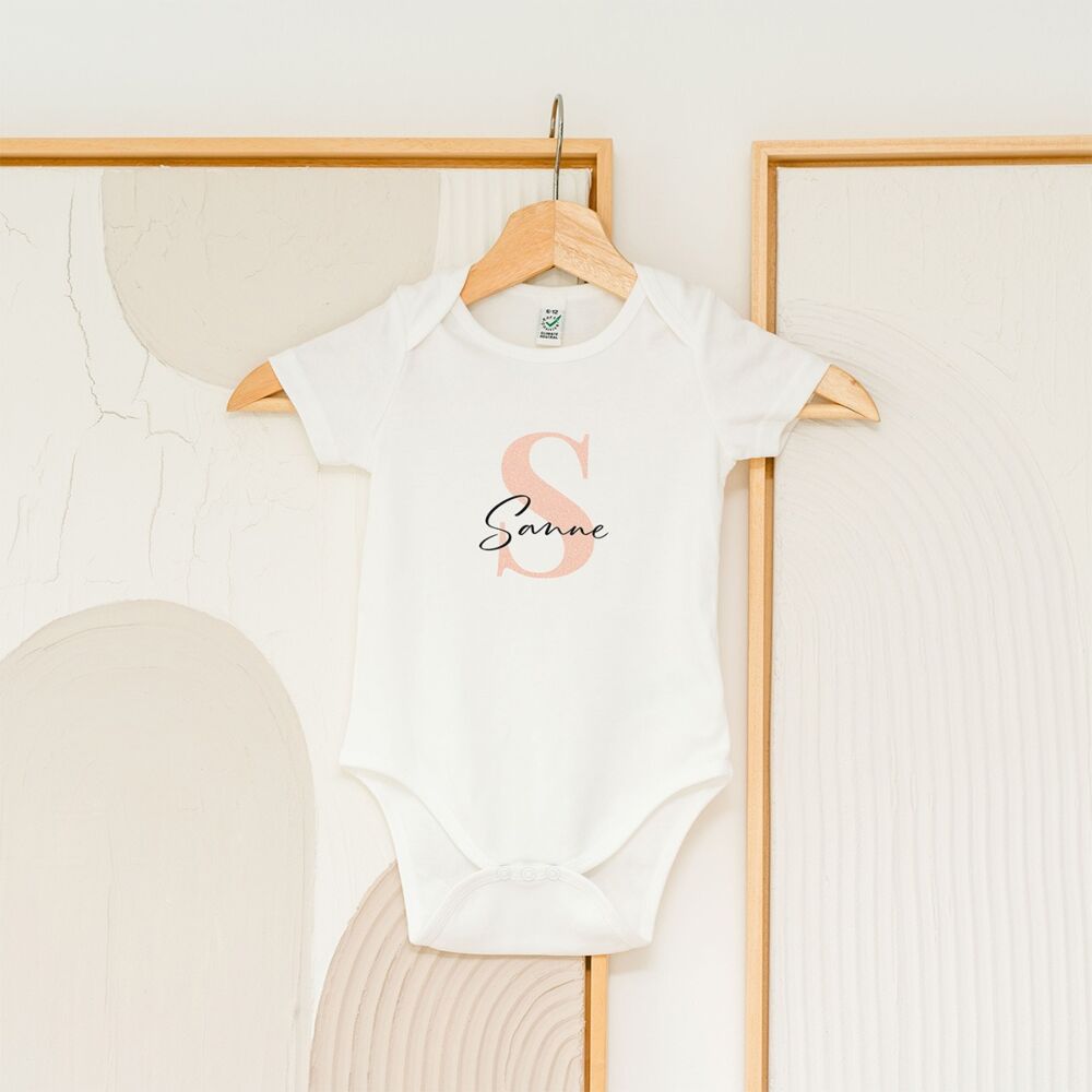 Gepersonaliseerde baby romper met monogram