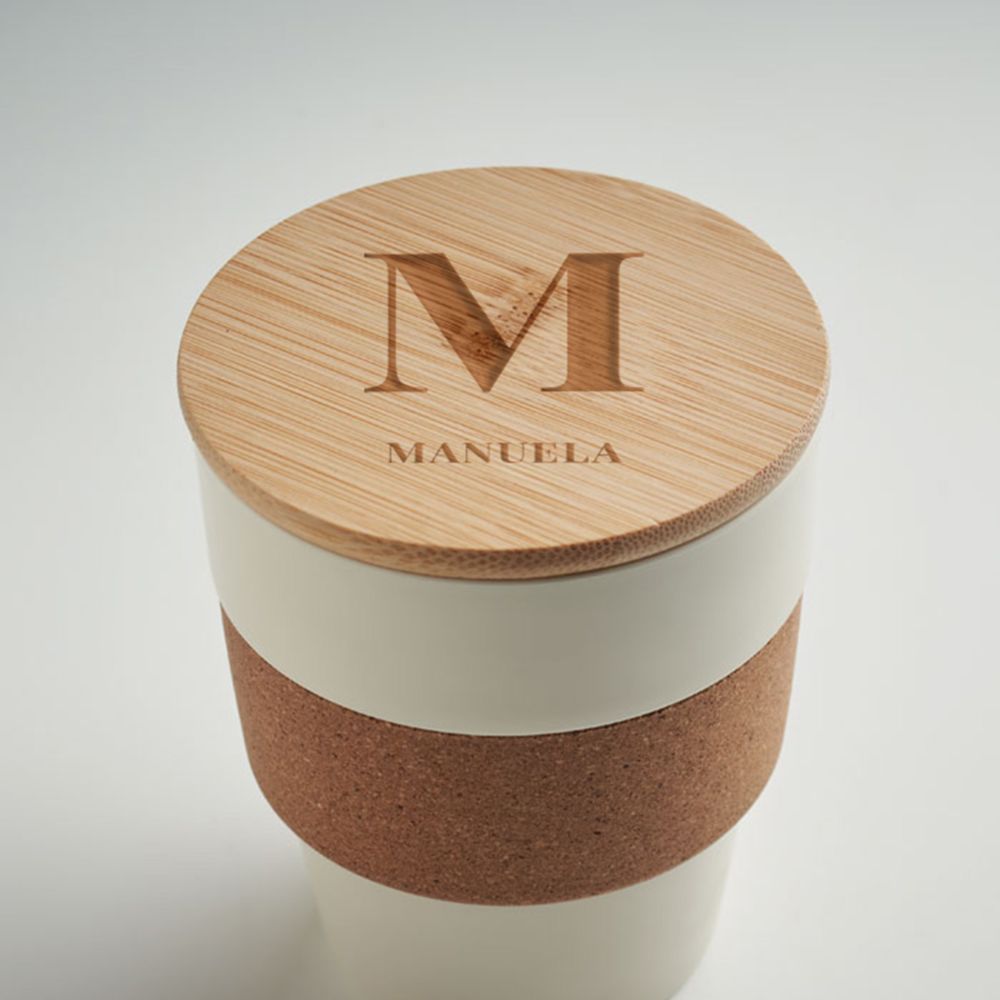 Gepersonaliseerde koffie beker met monogram