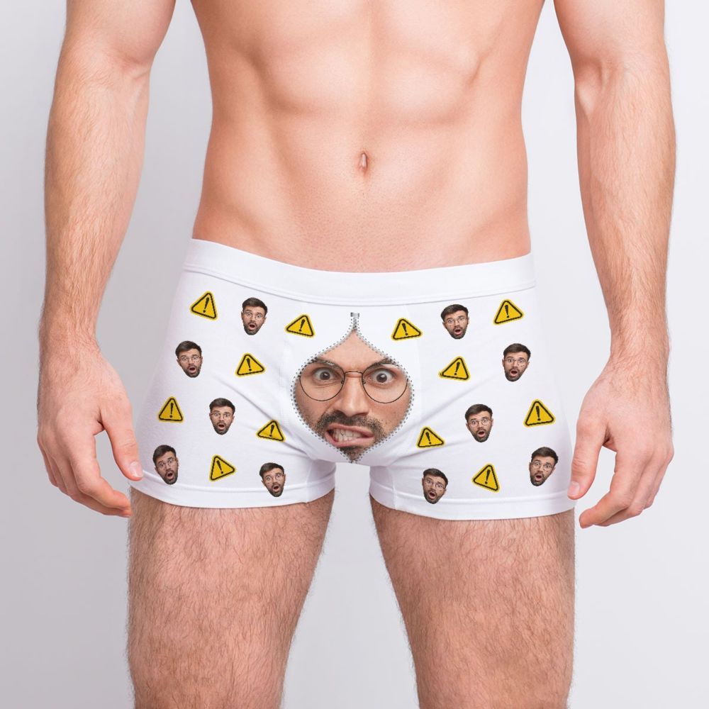 Gepersonaliseerde boxershort met rits ontwerp