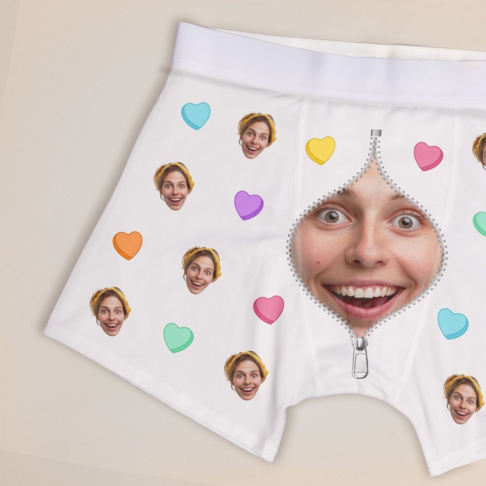 Gepersonaliseerde boxershort met rits ontwerp