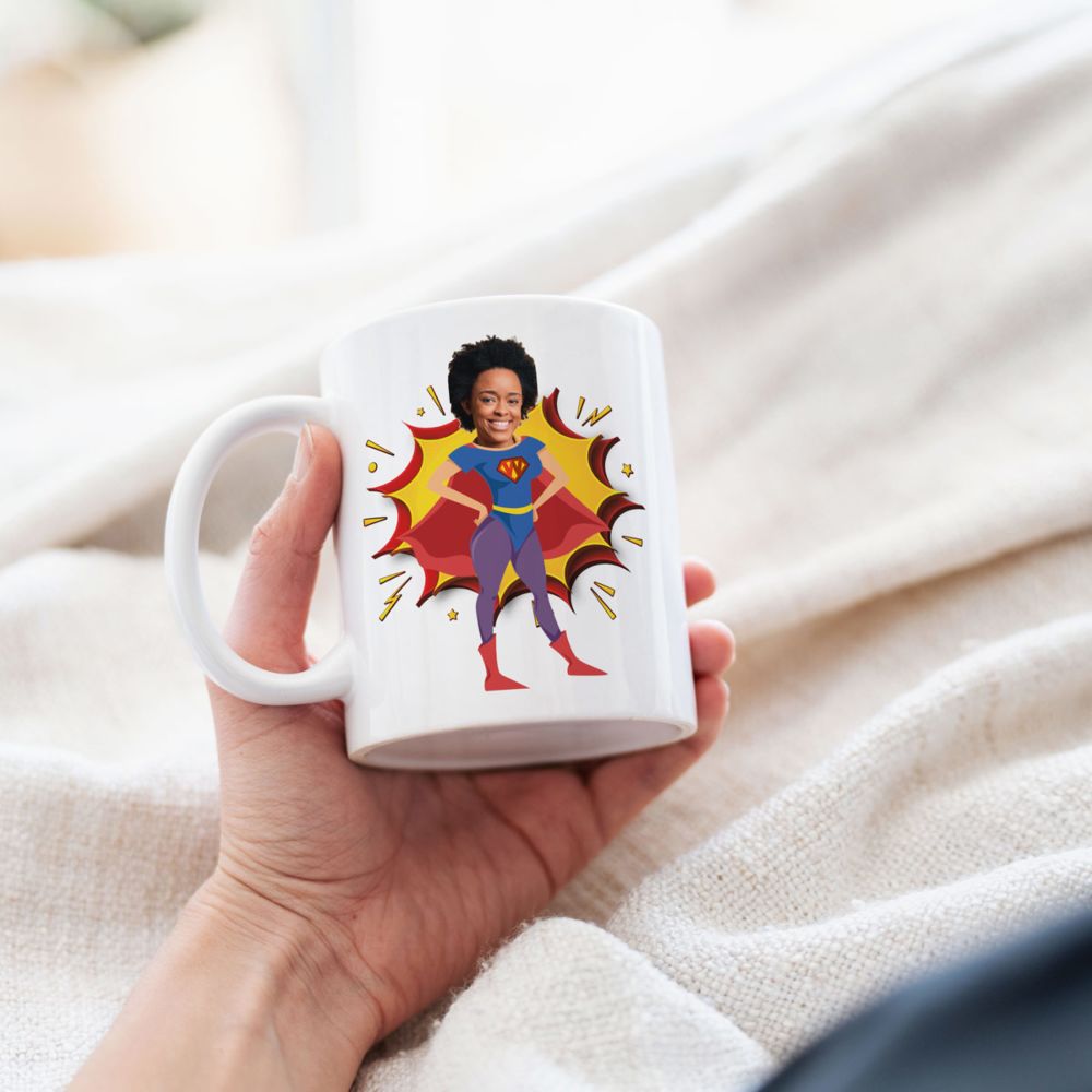 Gepersonaliseerde Superhelden Mok met Foto Gezicht