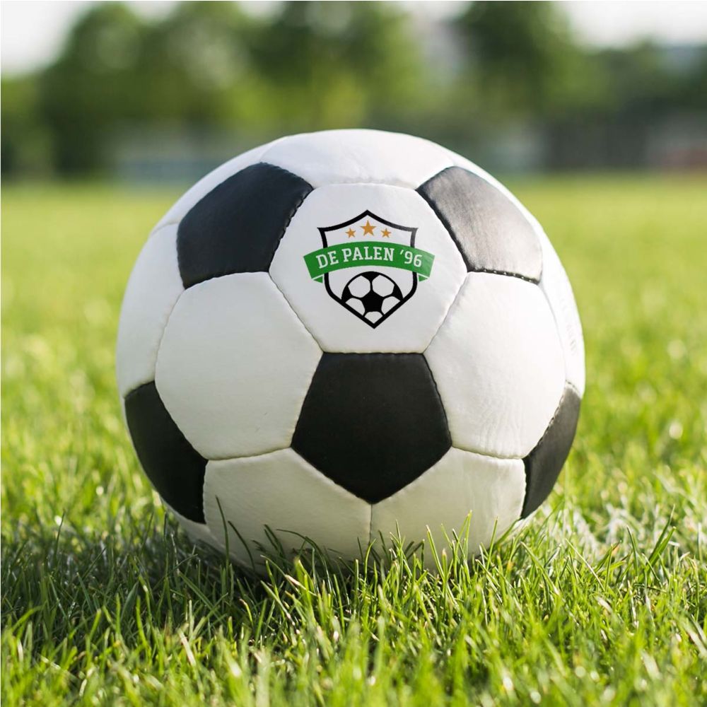 Gepersonaliseerde voetbal met tekst en wapen