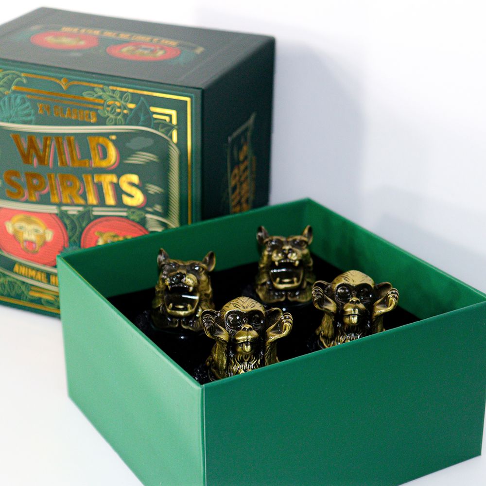 Wild Spirits shotglaasjes set van 4