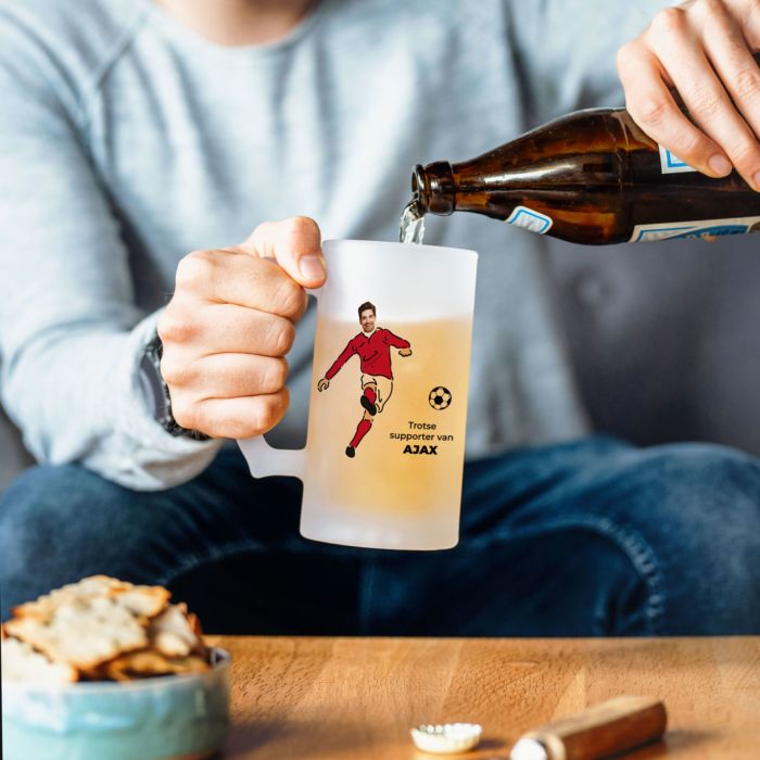 Bierpul voor Voetbalfans met Foto en Tekst