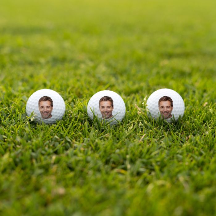 Gepersonaliseerde golfballen set van 3 met Foto