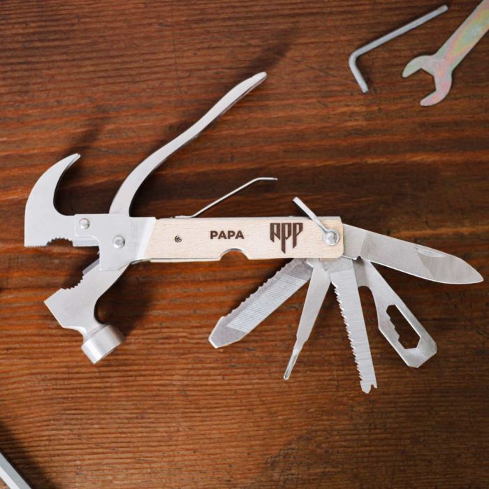 Hamer Multitool met Monogram en Tekst