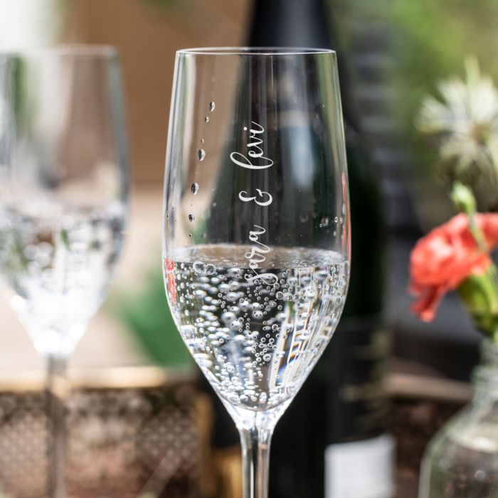 Champagne Glas Gepersonaliseerd met Naam