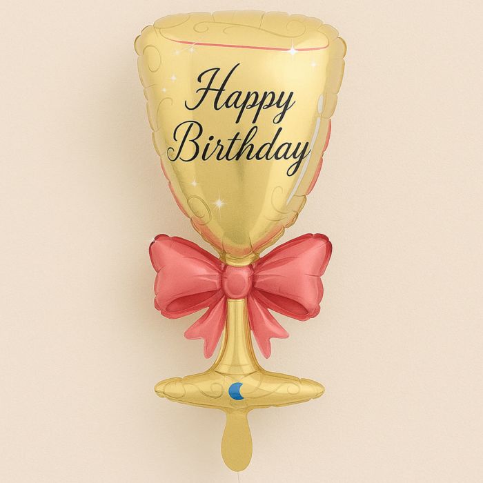 XXL ballon champagne glas voor verjaardag