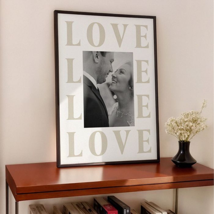 Gepersonaliseerde poster met Love Design en foto