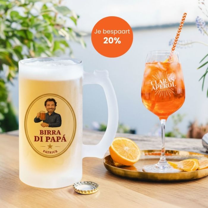 Cadeau set Aperol glas en bierpul