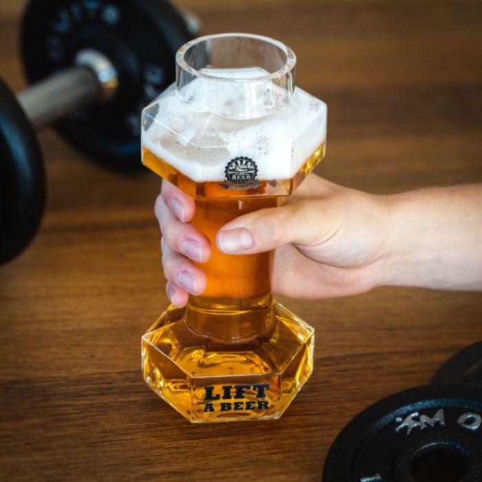 Dumbbell bierglas