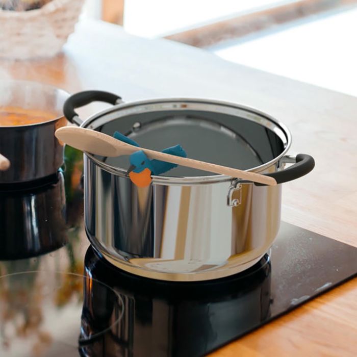 Vogel pan- en lepelhouder