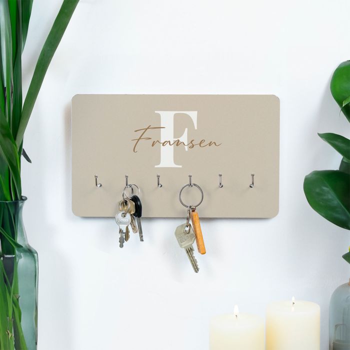 Gepersonaliseerd sleutelbord met monogram