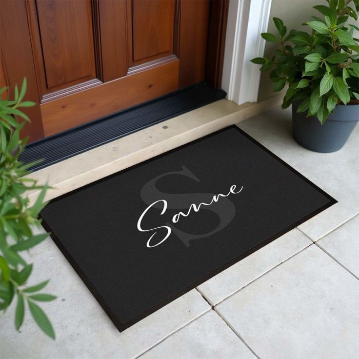 Gepersonaliseerde deurmat met monogram
