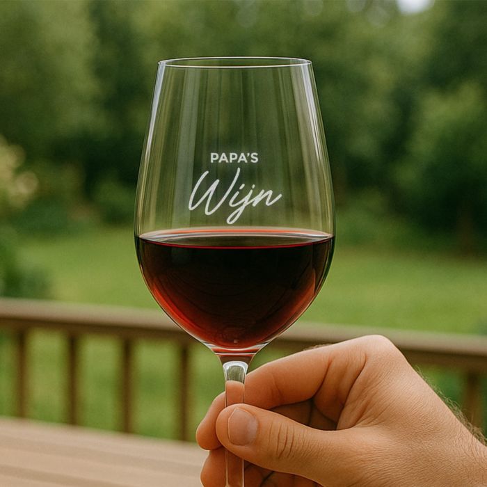 Wijnglas met Tekst