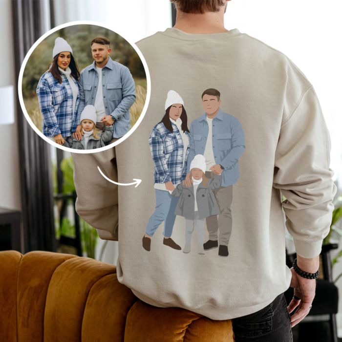 Personaliseerbare sweater met illustratie